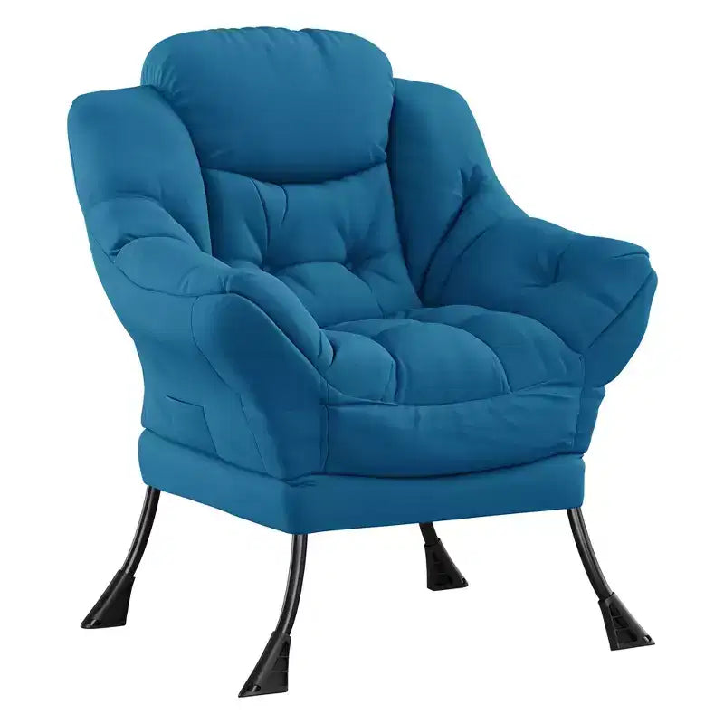 Lazy Chair for Living Room,Modern Large Accent Lounge Armchair with Side Pocket,Comfy Leisure Sofa Reading Chair,for Bedroom,Dorm Rooms and Office