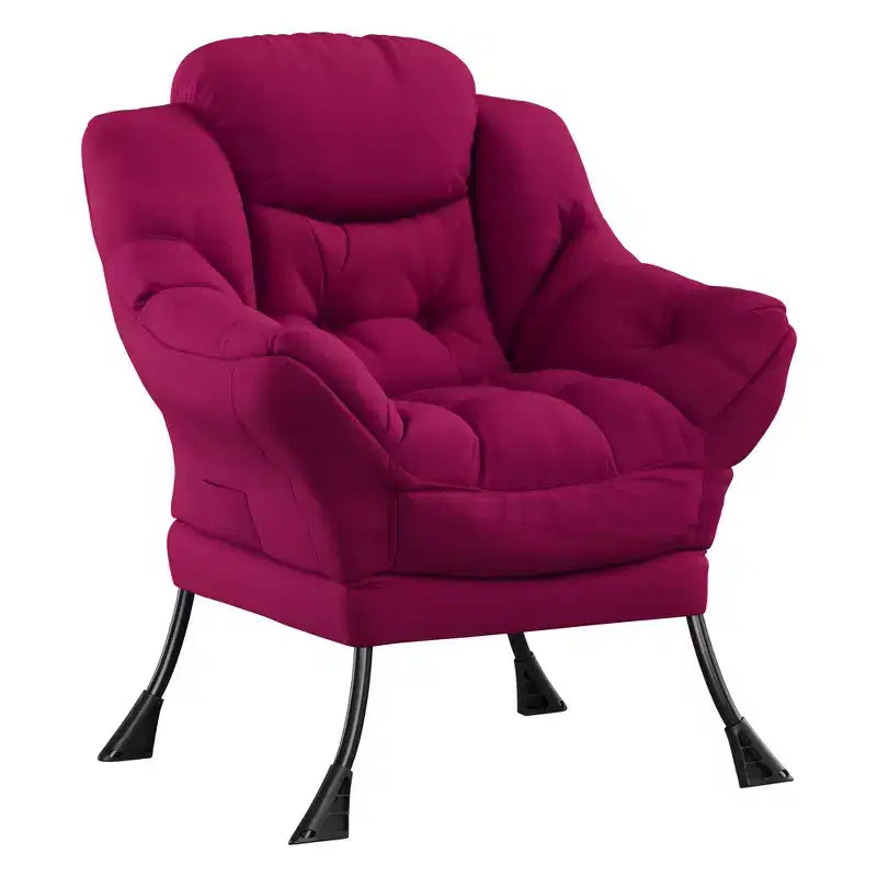 Lazy Chair for Living Room,Modern Large Accent Lounge Armchair with Side Pocket,Comfy Leisure Sofa Reading Chair,for Bedroom,Dorm Rooms and Office