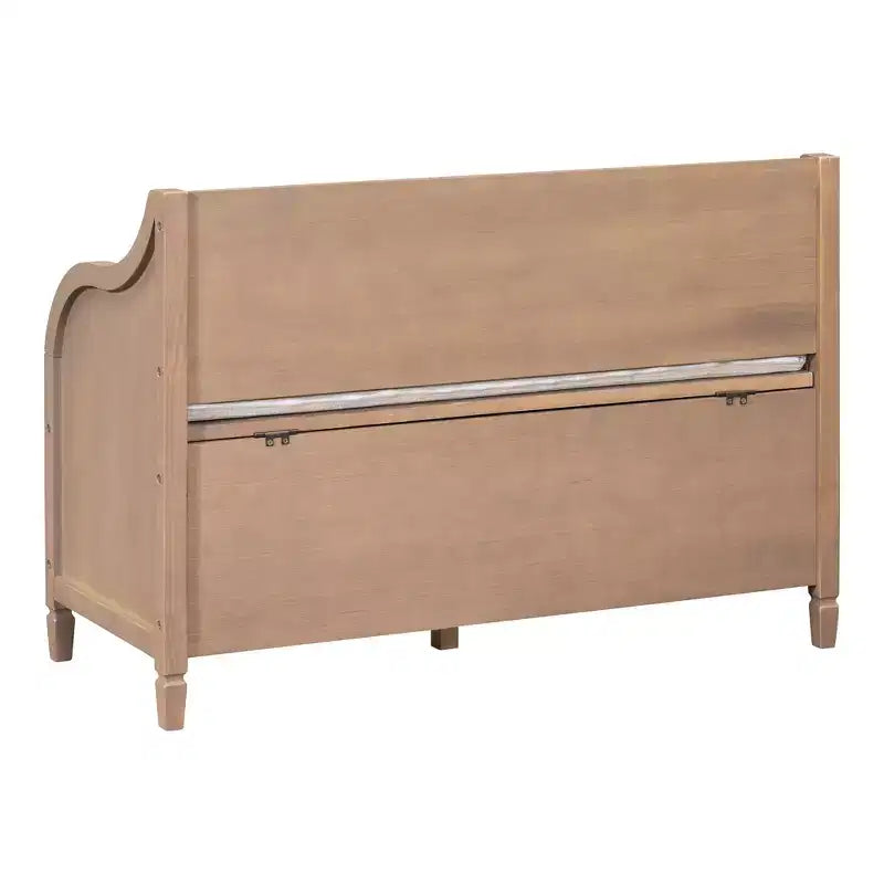 GDFStudio Fanny Entryway Multifunctional Storage Bench with Upholstered Seat and Safety Hinge