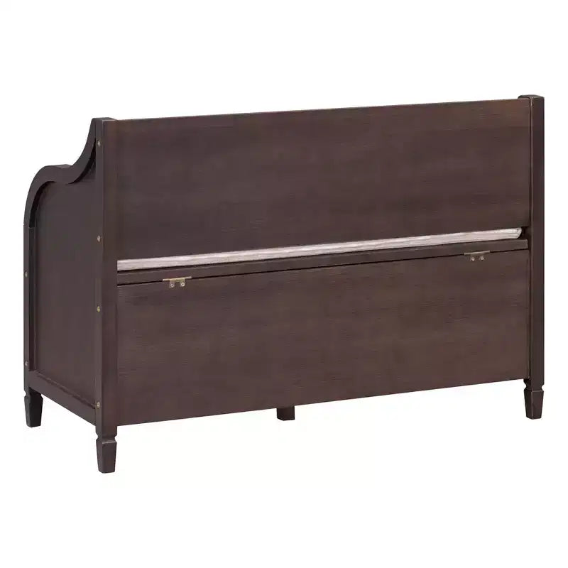 GDFStudio Fanny Entryway Multifunctional Storage Bench with Upholstered Seat and Safety Hinge