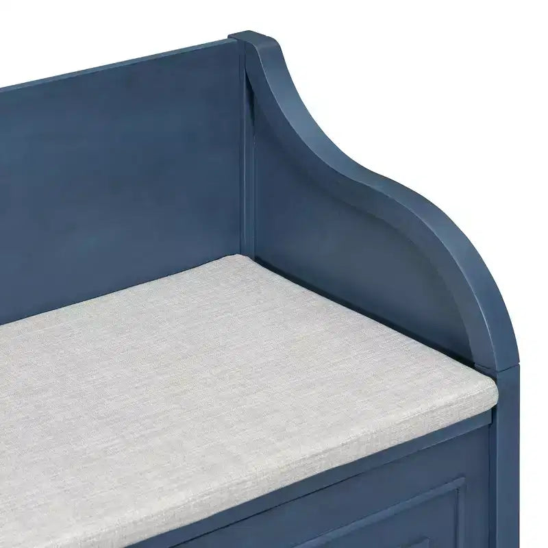 GDFStudio Fanny Entryway Multifunctional Storage Bench with Upholstered Seat and Safety Hinge