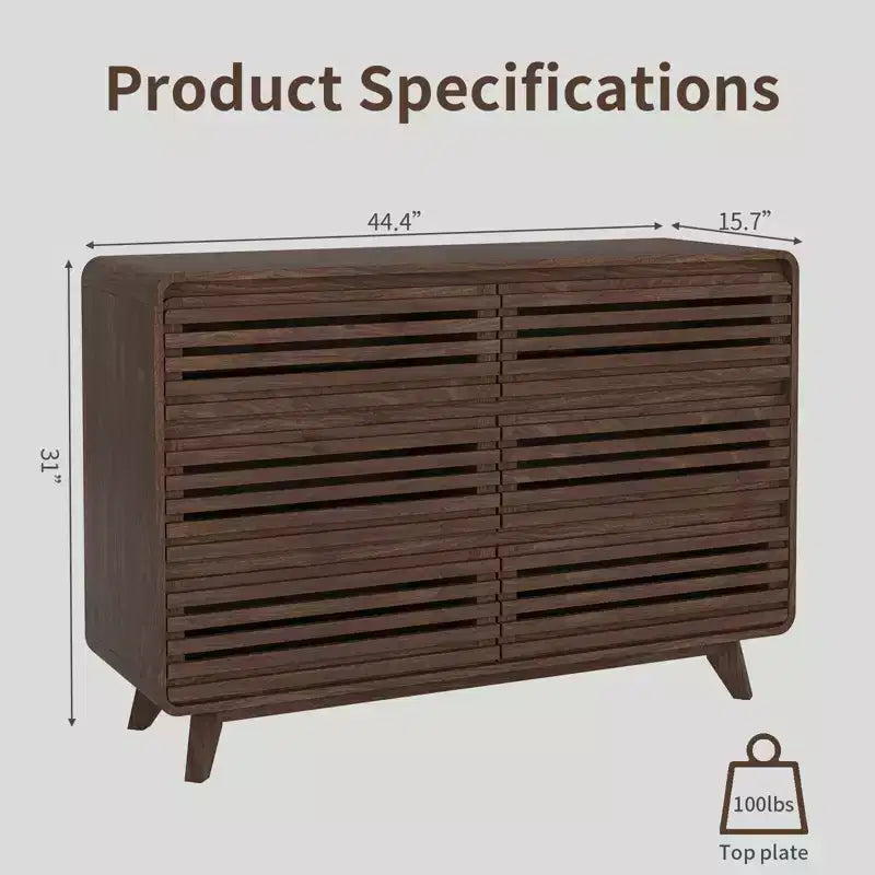 Wooden 6 Drawers Dresser for Bedroom, Chests of Drawers with Grille