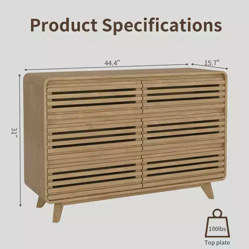 Wooden 6 Drawers Dresser for Bedroom, Chests of Drawers with Grille