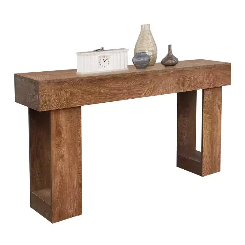 Solid Wood Console Table for Entryway, 63 Farmhouse Entryway Sofa Table Behind Couch, Rectangular Accent Tables for Living Room Hallway, Foyer