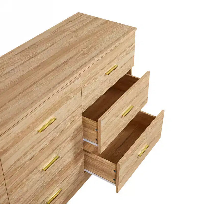 GDFStudio Rowan Farmhouse Wooden 9-Drawer Dresser