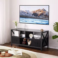 COZONY TV Stand for 50 Inch TV, Entertainment Center with Fabric Drawers & Open Shelves, Storage Unit for Living Room, Bedroom, Entryway