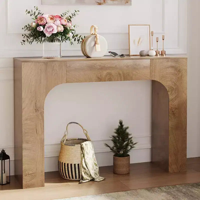 GustoWave 47 Inch Farmhouse Console Table, Long Wood Entryway Table Behind Couch, Easy Assembly Hallway Furniture for Living Rooms