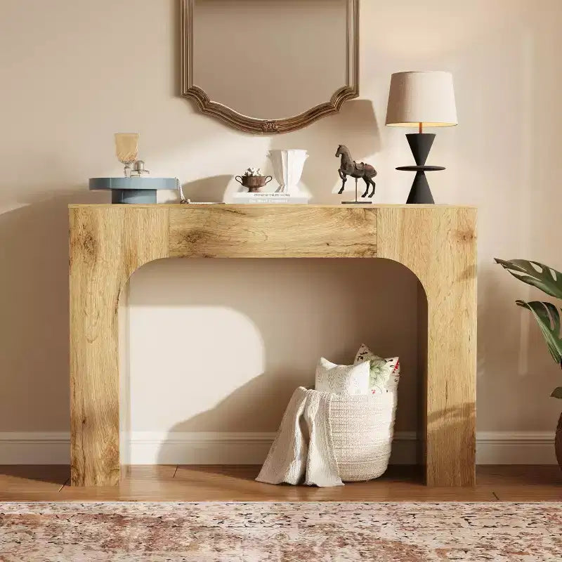 GustoWave 47 Inch Farmhouse Console Table, Long Wood Entryway Table Behind Couch, Easy Assembly Hallway Furniture for Living Rooms