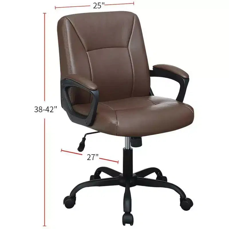 Okak Modern Office Chair, Desk Chair with Adjustable Height and Five Wheels Support, Computer Chair for Office, Home