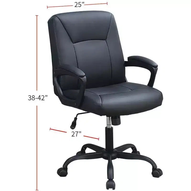 Okak Modern Office Chair, Desk Chair with Adjustable Height and Five Wheels Support, Computer Chair for Office, Home