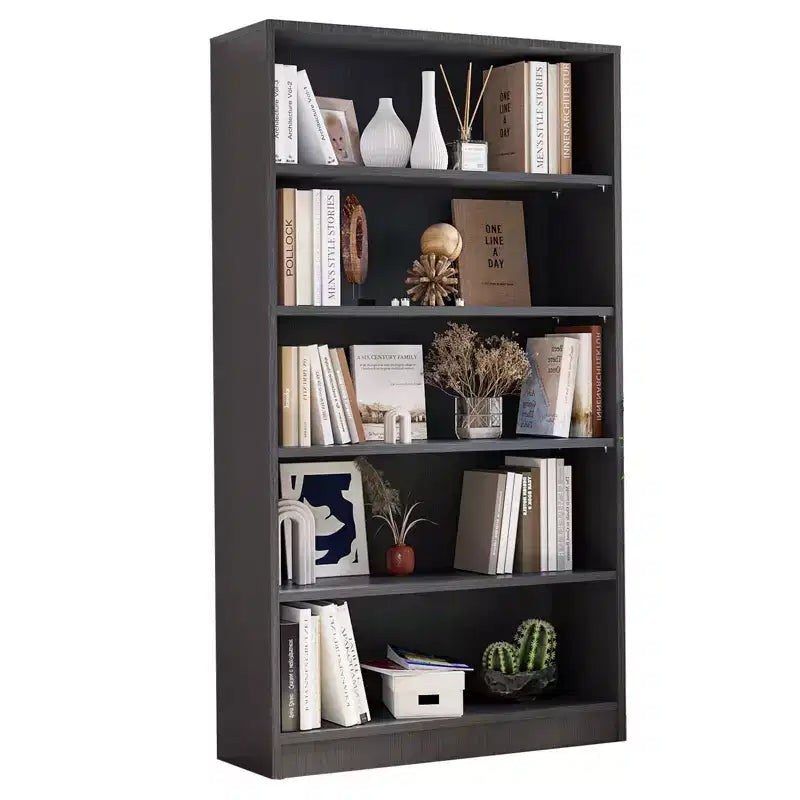 Okak 60 Inches Tall Modern Bookshelf, Bookcase with 5 Open Shelves, Freestanding Storage Organizer for Living Room, Office