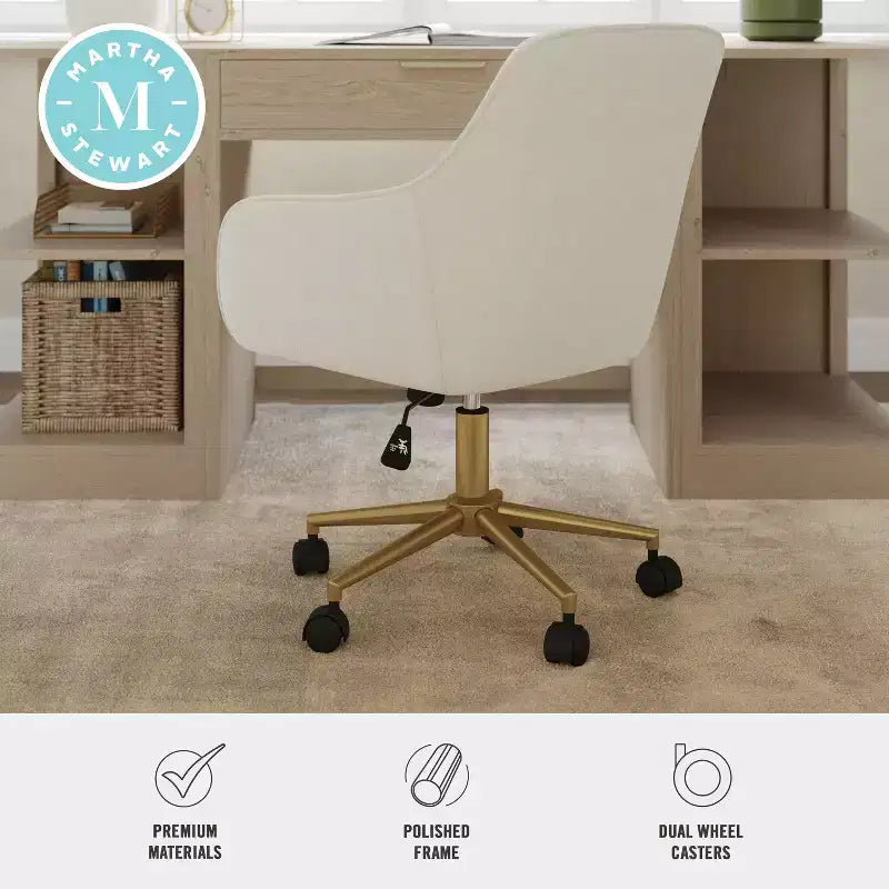 Martha Stewart Rayna Upholstered Office Chair