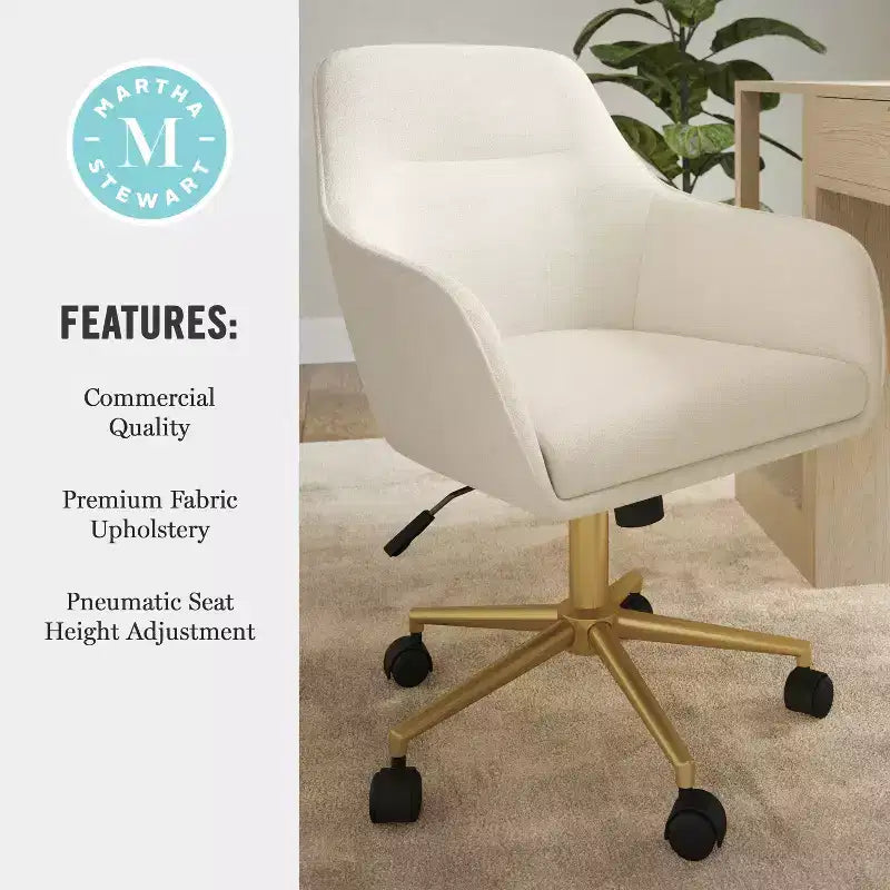Martha Stewart Rayna Upholstered Office Chair