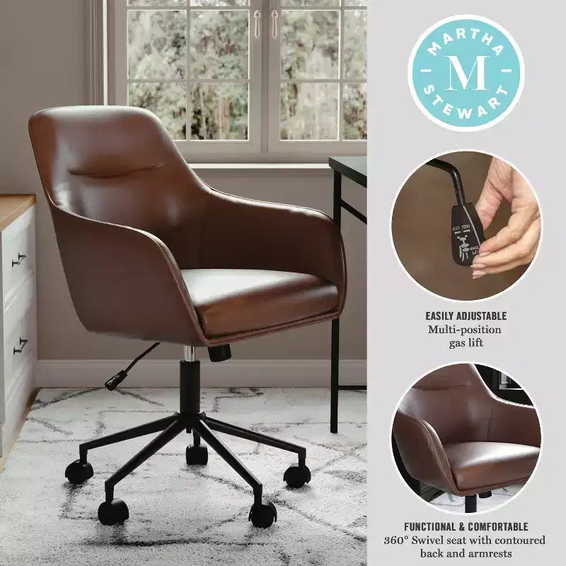 Martha Stewart Rayna Upholstered Office Chair