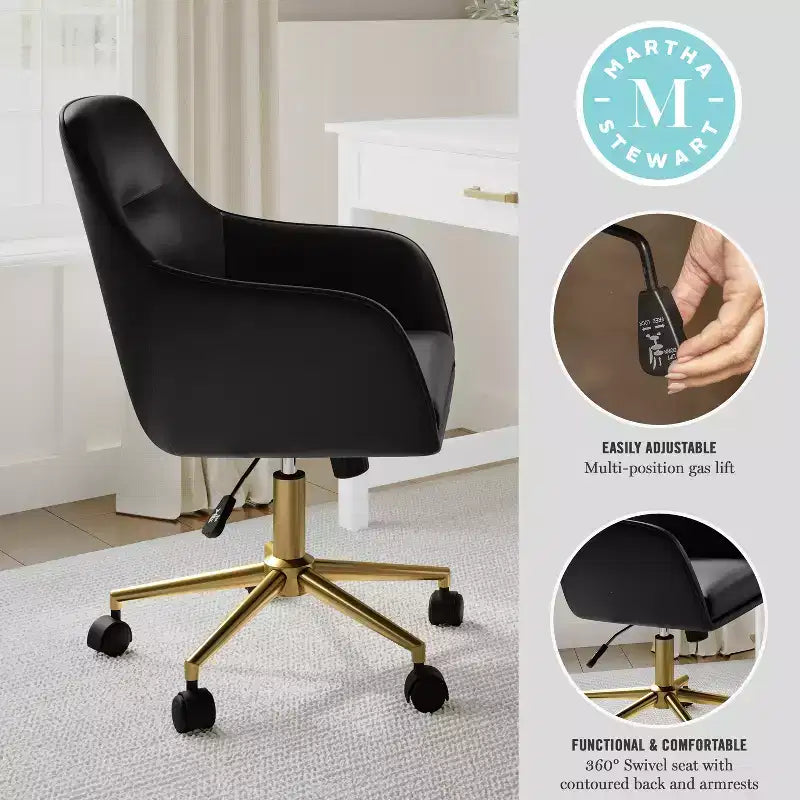 Martha Stewart Rayna Upholstered Office Chair