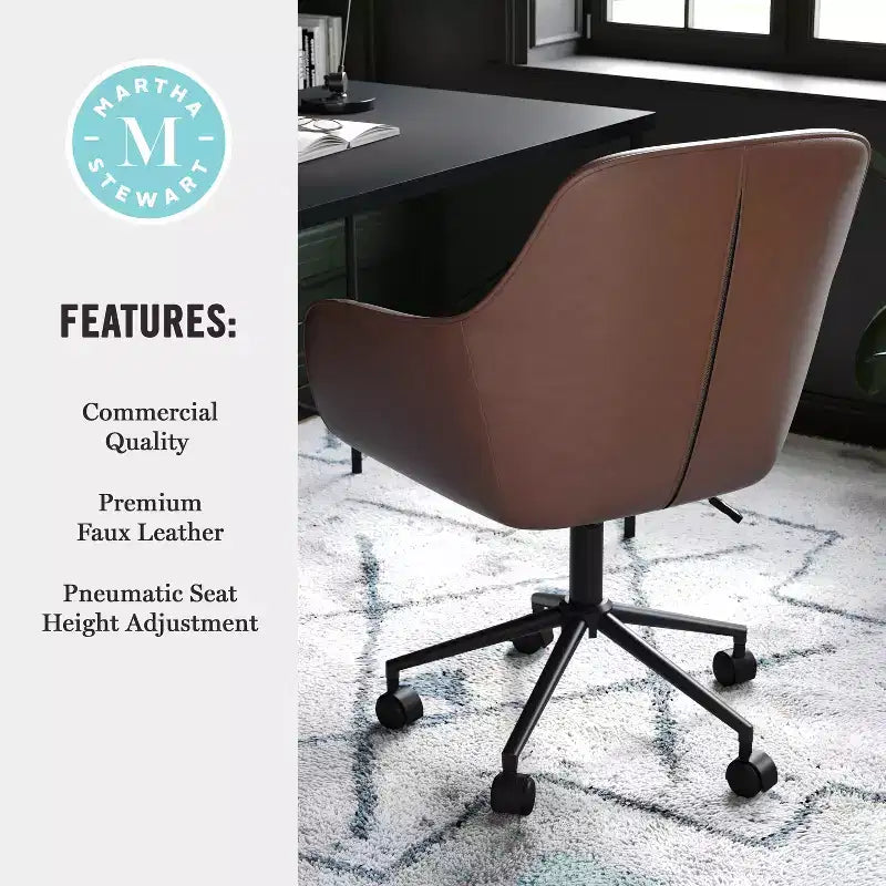 Martha Stewart Rayna Upholstered Office Chair