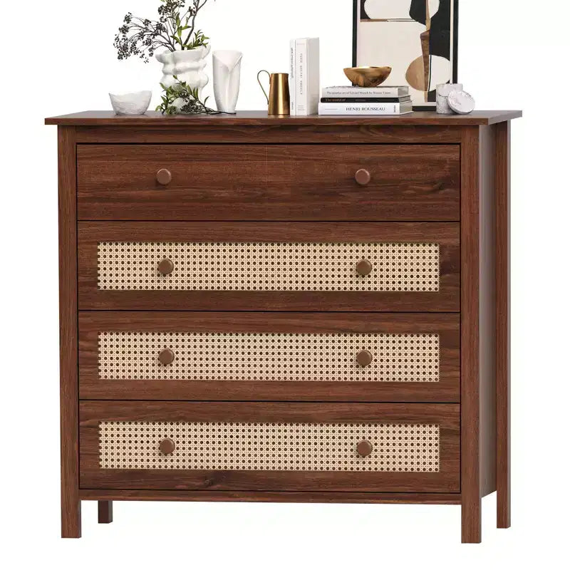Okak Farmhouse Sideboard Cabinet, Buffet Cabinet with 4 Drawers, Storage Cabinet for Living Room, Dining Room, Kitchen