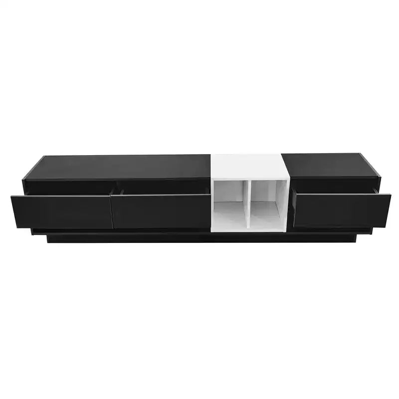 Whisen 80 Two-tone TV Stand with Versatile Storage Compartments, Functional Media Console