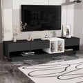 Whisen 80 Two-tone TV Stand with Versatile Storage Compartments, Functional Media Console