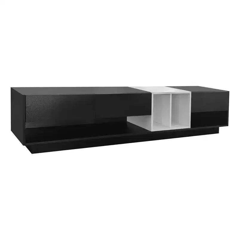 Whisen 80 Two-tone TV Stand with Versatile Storage Compartments, Functional Media Console