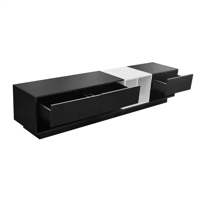Whisen 80 Two-tone TV Stand with Versatile Storage Compartments, Functional Media Console