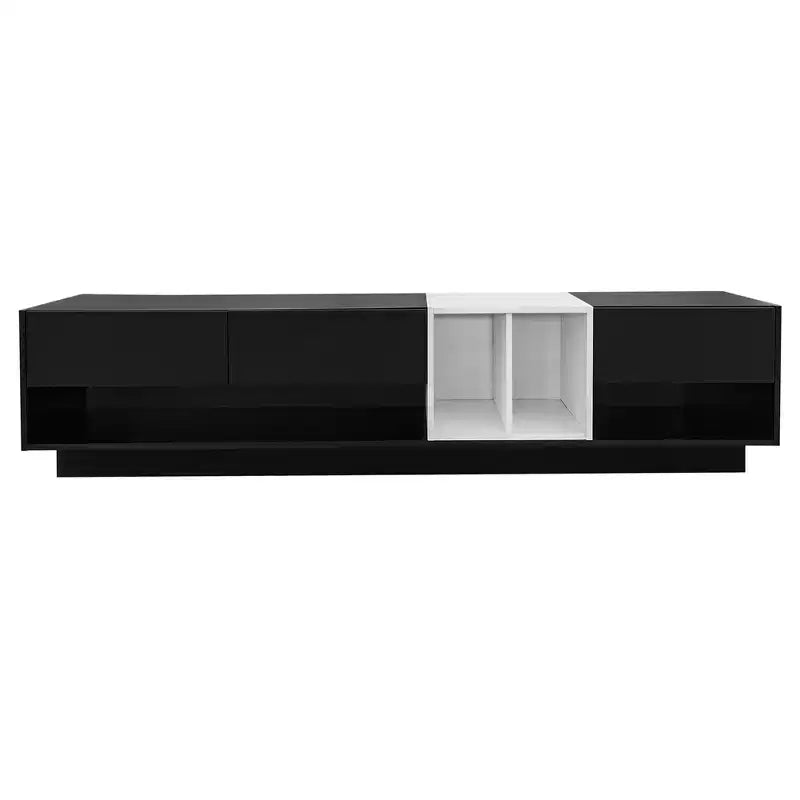 Whisen 80 Two-tone TV Stand with Versatile Storage Compartments, Functional Media Console
