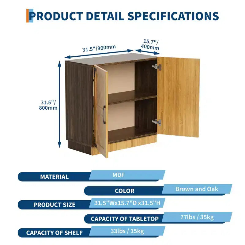Sideboard Buffet Cabinet with Storage -Modern Farmhouse Credenza with Doors and Adjustable Shelves,Kitchen Buffet Storage Cabinet Coffee Bar Cabinets