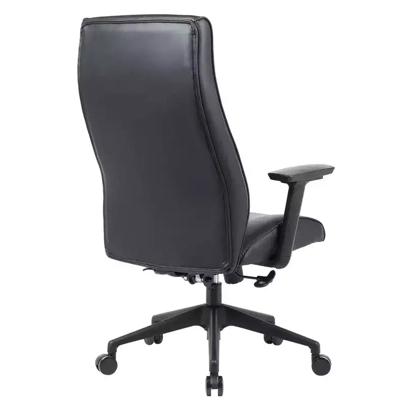 Maxwell Upholstered High-Back Executive Office Chair in PU Leather, Adjustable Height and Arms, Knee-Tilt & 360 Swivel, Ergonomic Computer Desk Chair
