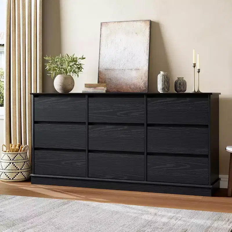 9/12 drawer chest of drawers for bedroom,chest of drawers with Deep drawers,Large chest of drawers for closet with Wide Top,Wooden chest of drawers