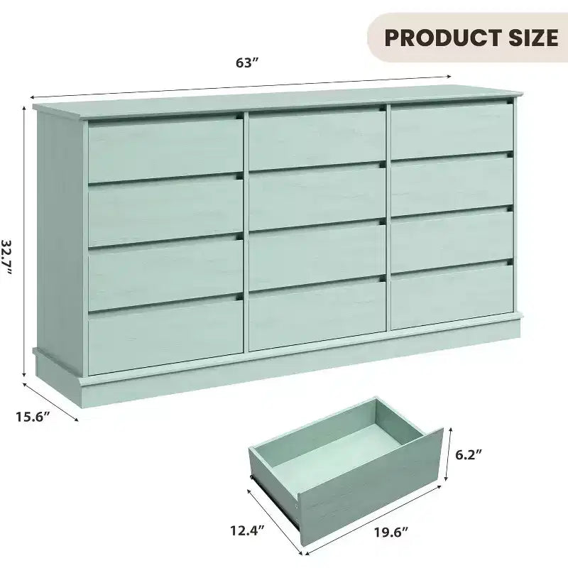9/12 drawer chest of drawers for bedroom,chest of drawers with Deep drawers,Large chest of drawers for closet with Wide Top,Wooden chest of drawers