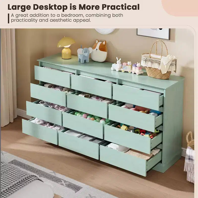 9/12 drawer chest of drawers for bedroom,chest of drawers with Deep drawers,Large chest of drawers for closet with Wide Top,Wooden chest of drawers