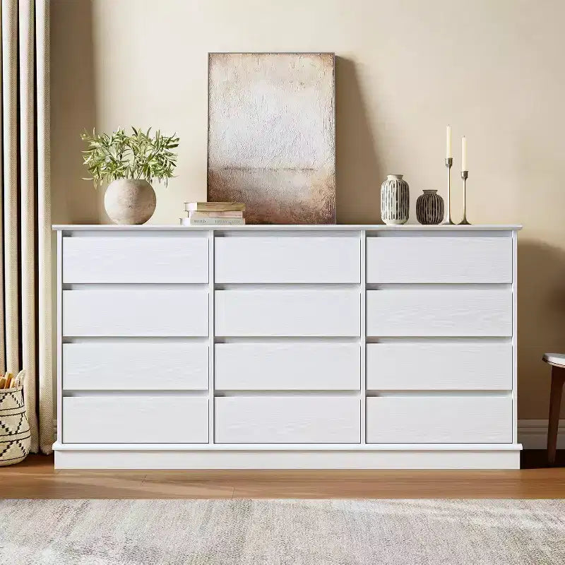9/12 drawer chest of drawers for bedroom,chest of drawers with Deep drawers,Large chest of drawers for closet with Wide Top,Wooden chest of drawers