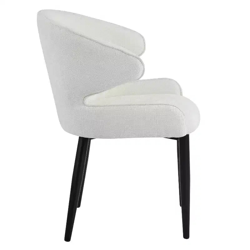 GDFStudio Nellie Modern Upholstered Dining Chairs with Curved Back