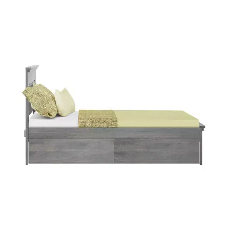 Max & Lily Twin Bed Frame with Storage Drawers, Solid Wood Platform Bed for Kids